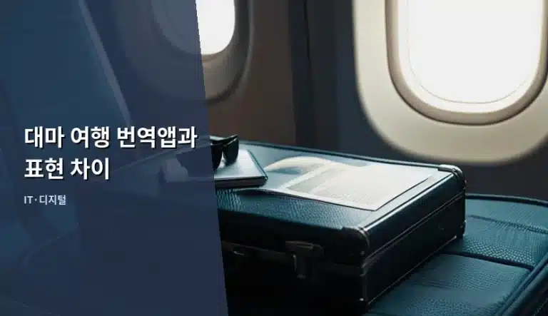 대마 여행 번역앱과 표현 차이 및 법적 주의사항 안내